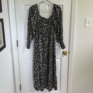 Black and White Floral Maxi Dress